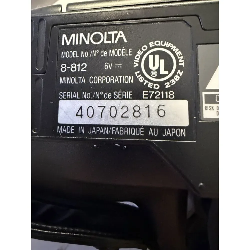 Vintage Minolta Master 8-812 CamCorder Works